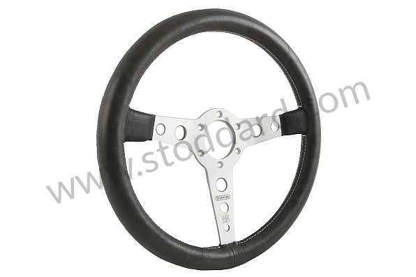 99A000555976 - STEERING WHEEL MOMO PROTOTIPO HERITAGE 3 SPOKES, ALUMINIUM AND BLACK LEATHER for Porsche 