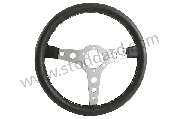 99A000555976 - STEERING WHEEL MOMO PROTOTIPO HERITAGE 3 SPOKES, ALUMINIUM AND BLACK LEATHER for Porsche 