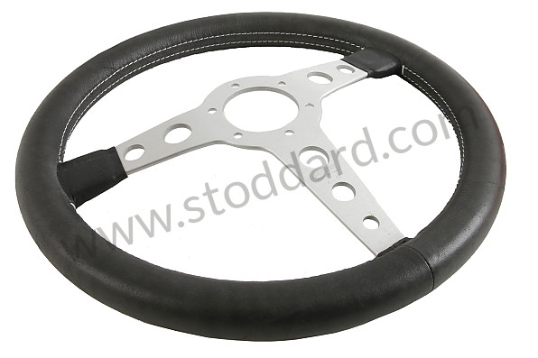 99A000555976 - STEERING WHEEL MOMO PROTOTIPO HERITAGE 3 SPOKES, ALUMINIUM AND BLACK LEATHER for Porsche 