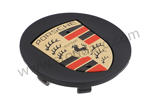 99A000555985 - WHEEL EMBLEM KIT FOR ORIGINAL FUCHS RIM 17 - 18 -19 INCH, BLACK AND COLOUR LOGO for Porsche 