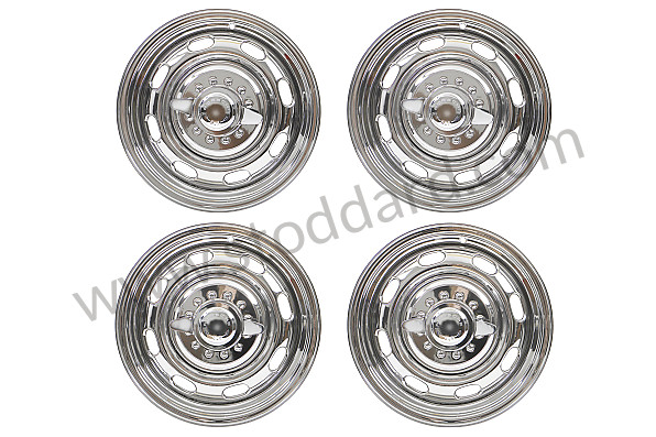 99A000556003 - RUDGE TYPE WHEEL KIT WITH CENTRAL NUT (FOUR 15 X 5.5 WHEELS + ADAPTERS) for Porsche 
