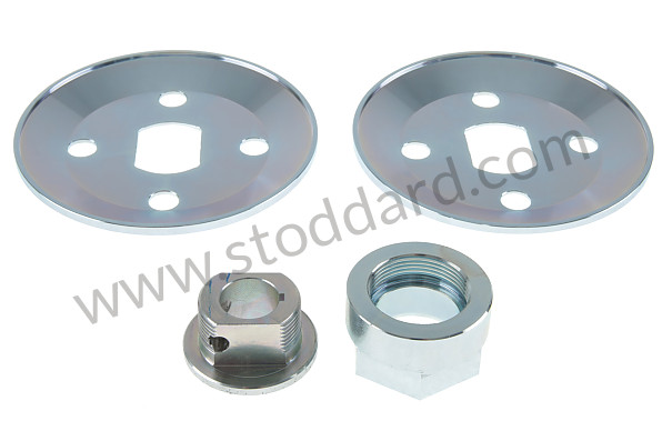 99A000556004 - HALF-PULLEY KIT 356 CARRERA ( 2 HALF-PULLEYS + HUB + NUT) for Porsche 356B T6 &bull; 1962 &bull; 2000 Carrera Gs (587/1) &bull; Cabrio B T6 &bull; Manual Gearbox, 4 Speed
