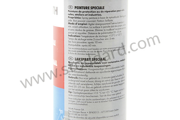 99A000557400 - AEROSOL CAN TRANSPARENT VARNISH FOR RIM for Porsche 356B T5 &bull; 1959 &bull; 1600 (616/1 T5) &bull; Cabrio B T5 &bull; Manual Gearbox, 4 Speed