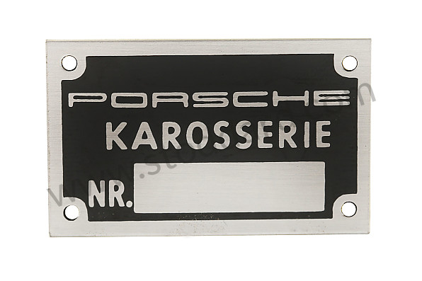 99A000558939 - IDENTIFICATION PLATE  for Porsche 356C &bull; 1963 &bull; 1600 C (616/15) &bull; Cabrio C &bull; Manual Gearbox, 4 Speed