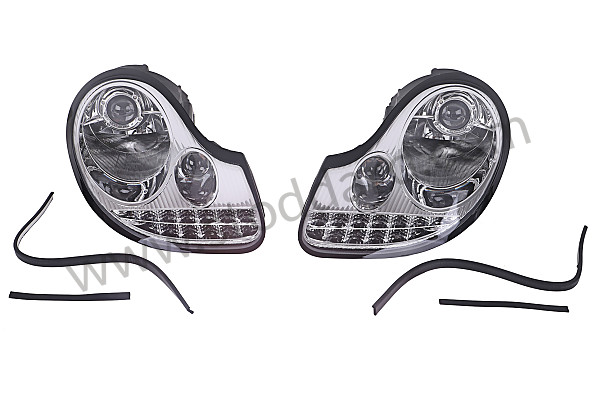 99A000563645 - HEADLIGHT KIT WITH LED, CHROME PLATED BACK - PAIR for Porsche Boxster 986 97-04 &bull; 2000 &bull; Boxster 2.7 &bull; Cabrio &bull; Manual Gearbox, 5 Speed