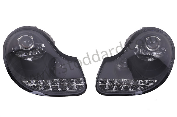 99A000563646 - HEADLIGHT KIT WITH LED, BLACK BACK - PAIR for Porsche Boxster 986 97-04 &bull; 2000 &bull; Boxster 2.7 &bull; Cabrio &bull; Manual Gearbox, 5 Speed