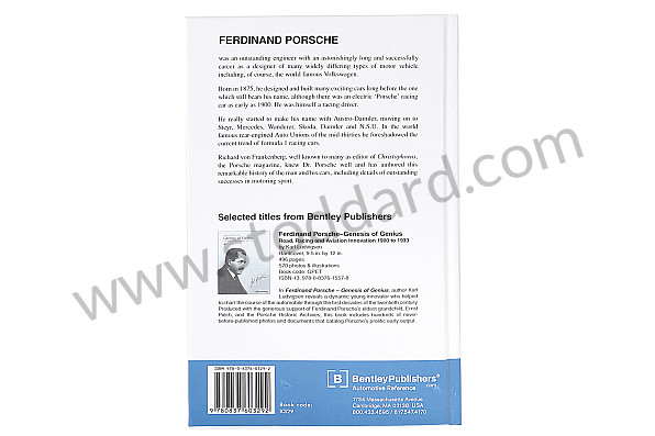 99A000570811 - BOOK "THE MAN AND HIS CARS" for Porsche 