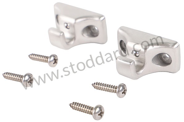 99A000572014 - 944, 924S, 968 STAINLESS STEEL SUN VISOR CLIPS, 1982-1995 for Porsche 968 &bull; 1992 &bull; 968 &bull; Coupe &bull; Automatic Gearbox
