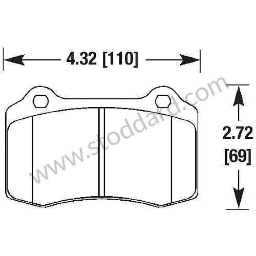 99A000575441 - HAWK PERFORMANCE BLUE BRAKE PADS for Porsche 