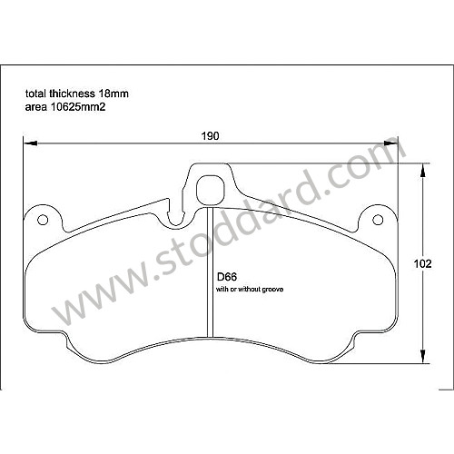 99A000575453 - PAGID HIGH FRICTION BRAKE PADS for Porsche 