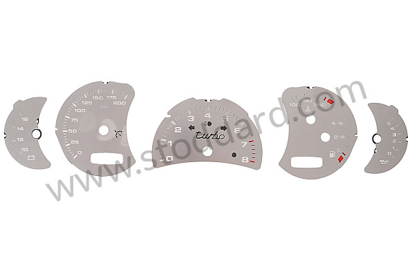 99A000575492 - PORSCHE&reg; 996 OVERLAY GAUGE FACE, 200 MPH, 6-SPEED, 2002-2005 for Porsche 
