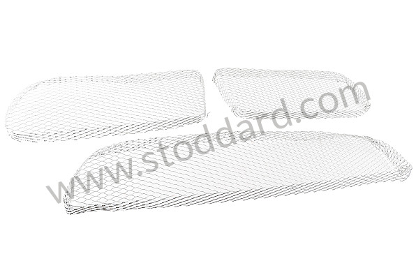 99A000575523 - FRONT BUMPER GRILLE 997 COLOR SILVER for Porsche 997 05-08 &bull; 2006 &bull; 997 C4 &bull; Coupe &bull; Automatic Gearbox
