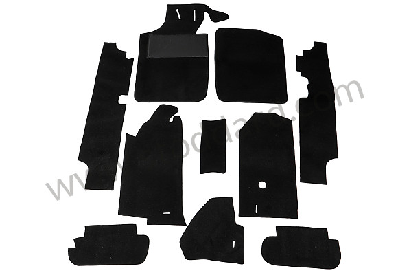 99A000575574 - BLACK PLUSH CARPET KIT for Porsche 914 &bull; 1970 &bull; 914/6 &bull; Automatic Gearbox