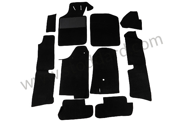 99A000575575 - BLACK PLUSH CARPET KIT for Porsche 914 &bull; 1974 &bull; 914/4 2.0 &bull; Manual Gearbox, 5 Speed