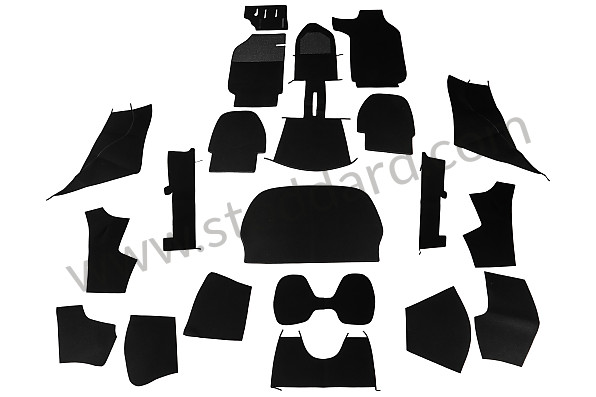 99A000575618 - PERLON BLACK CARPET KIT for Porsche 911 Turbo + 965 &bull; 1987 &bull; 3.3 Turbo &bull; Coupe &bull; Manual Gearbox, 4 Speed