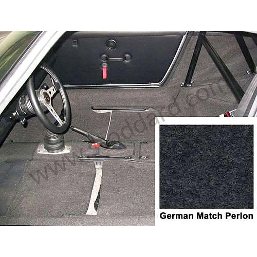 99A000575619 - BLACK HEART WOVEN CARPET KIT for Porsche 911 87-89 &bull; 1987 &bull; 3.2 G50 &bull; Coupe &bull; Manual Gearbox, 5 Speed
