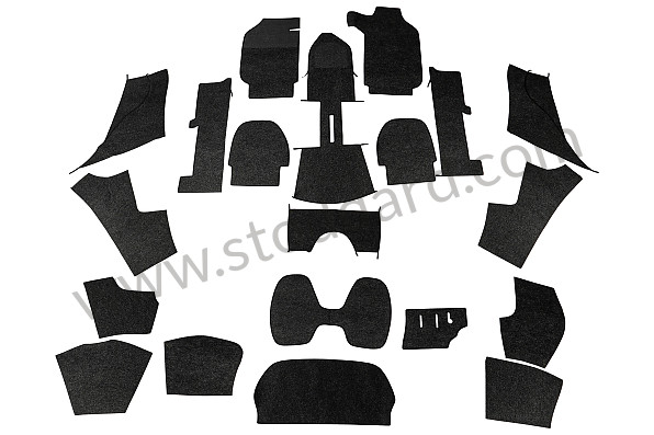 99A000575619 - BLACK HEART WOVEN CARPET KIT for Porsche 911 87-89 &bull; 1987 &bull; 3.2 G50 &bull; Coupe &bull; Manual Gearbox, 5 Speed