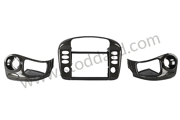 99A000575651 - PORSCHE&reg; 996 MIDDLE COVER, FOR VENT, W/NAVIGATION, BLACK,CARBON FIBER, 2002-2004 for Porsche 