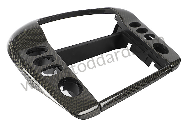 99A000575651 - PORSCHE&reg; 996 MIDDLE COVER, FOR VENT, W/NAVIGATION, BLACK,CARBON FIBER, 2002-2004 for Porsche 