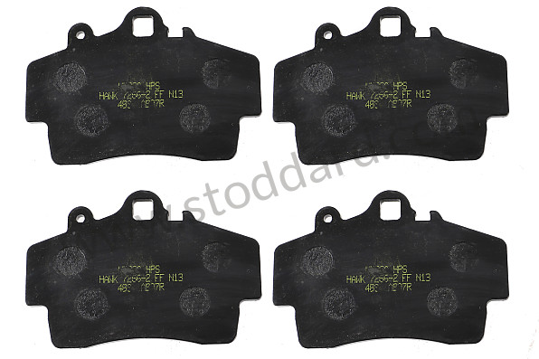 99A000575685 - BRAKE PADS, HAWK PERFORMANCE STREET HPS FERRO-CARBON, FOR PORSCHE&reg;, 1997-2004 for Porsche 