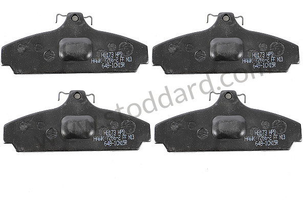 99A000575686 - 1998-2008 PORSCHE&reg; HAWK PERFORMANCE STREET HPS FERRO-CARBON BRAKE PADS for Porsche 