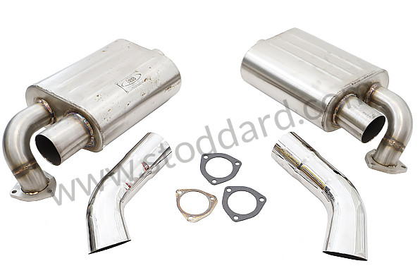 99A000575932 - B&B MUFFLER, FOR B&B MANIFOLDS, 3" DOUBLE OVAL TIPS, FOR 911 1978-1989 for Porsche 911 87-89 &bull; 1989 &bull; 3.2 G50 &bull; Speedster &bull; Manual Gearbox, 5 Speed