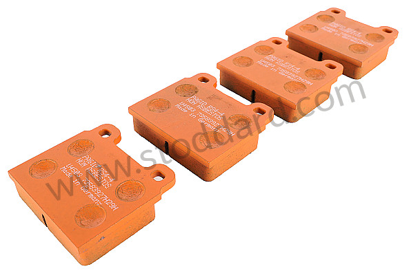 99A000575988 - BRAKE PADS, PAGID RACING, RS ORANGE, 78MM, FOR PORSCHE&reg;,1969-1977 for Porsche 