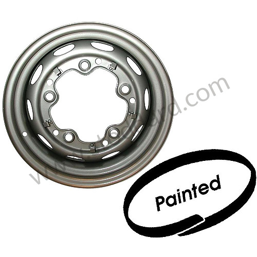 99A000576074 - STOCK STYLE PAINTED WHEEL, 15" X 5.5", 5 ON 205 BOLT PATTERN FITS PORSCHE&reg; 356A, 356B ... for Porsche 