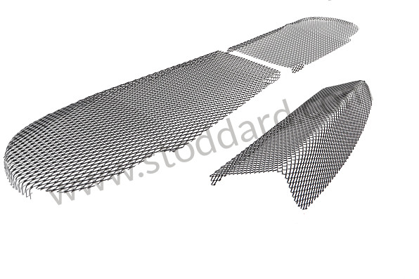 99A000576094 - FRONT BUMPER WIRE MESH GRILL KIT, BLACK, FITS PORSCHE&reg; 996.2, GT3, 2002-2005 for Porsche 
