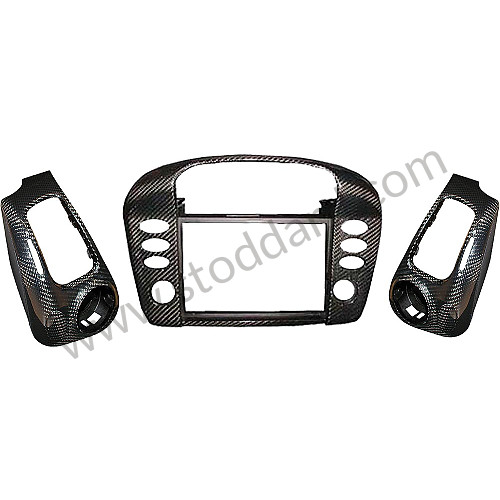99A000576283 - PORSCHE&reg; 996 MIDDLE COVER, FOR VENT, W/O NAVIGATION, BLACK, CARBON FIBER, 2002-2004 for Porsche 