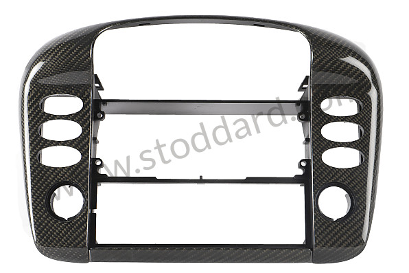 99A000576283 - PORSCHE&reg; 996 MIDDLE COVER, FOR VENT, W/O NAVIGATION, BLACK, CARBON FIBER, 2002-2004 for Porsche 