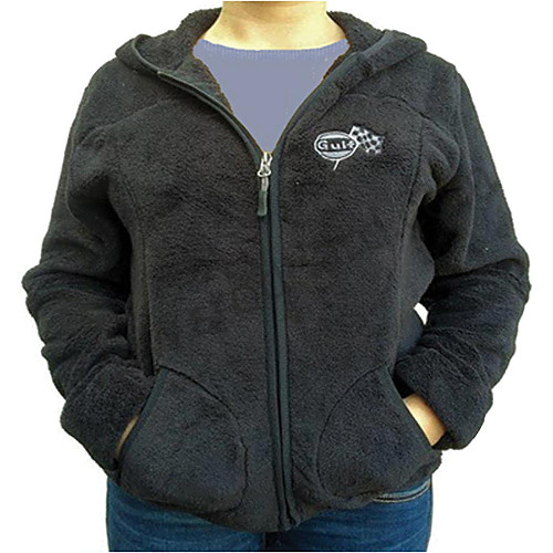 99A000576300 - WOMEN'S SOFT HOODED SWEATSHIRT / JACKET WITH GULF LOGO - BLACK SIZE S for Porsche 