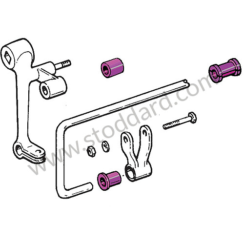 99A000576443 - FRONT 356 RACE BUSHINGS, SWAY BAR TO BODY, 19MM FOR PORSCHE&reg; for Porsche 