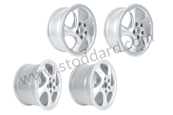 99A000590054 - KIT 4 CUP 3 TYPE RIMS 18 INCH X 8 + 10  for Porsche Boxster 986 97-04 &bull; 2003 &bull; Boxster S 3.2 &bull; Cabrio &bull; Automatic Gearbox