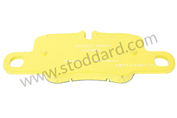 99A000593368 - PAGID YELLOW REAR PLATE for Porsche 