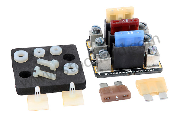 99A000593380 - REAR FUSE BOX 911 69-89 UPDATE WITH NEW TYPE OF FUSE for Porsche 911 74-77 + 912E &bull; 1974 &bull; 2.7S &bull; Coupe &bull; Automatic Gearbox