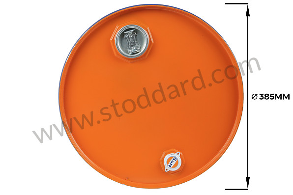 99A000593386 - DECORATIVE 60 L GULF DRUM ( ATTENTION, BASE WITH HOLE TO AVOID PUTTING PRODUCTS INSIDE) BEARS TRACES OF STORAGE BECAUSE IT IS AN INDUSTRIAL PRODUCT for Porsche 