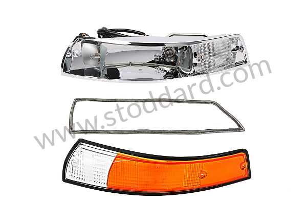 99A000594521 - COMPLETE METAL FRONT LEFT INDICATOR 911 69-73 BLACK for Porsche 911 65-69 &bull; 1969 &bull; 2.0T &bull; Coupe &bull; Manual Gearbox, 4 Speed