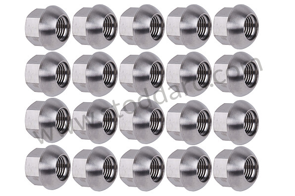 99A000594523 - KIT OF DRILLED TITANIUM WHEEL NUTS for Porsche 356A &bull; 1955 &bull; 1300 (506/2) &bull; Cabrio A T1 &bull; Manual Gearbox, 4 Speed