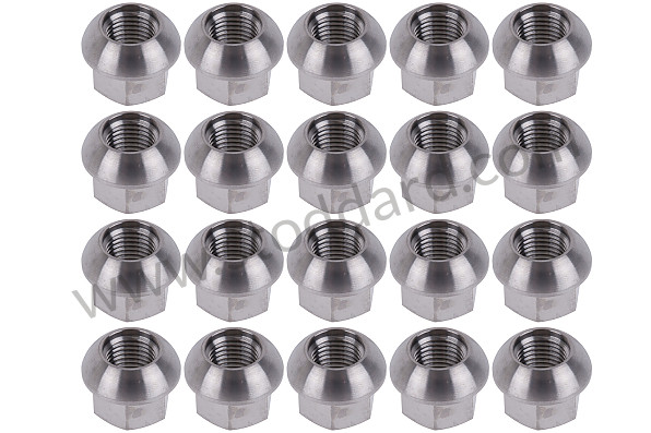 99A000594523 - KIT OF DRILLED TITANIUM WHEEL NUTS for Porsche 356A &bull; 1955 &bull; 1300 (506/2) &bull; Cabrio A T1 &bull; Manual Gearbox, 4 Speed