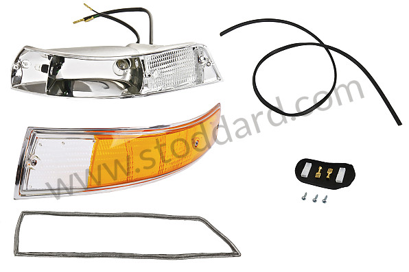 99A000594526 - COMPLETE PLASTIC FRONT LEFT INDICATOR 911 69-73 CHROME for Porsche 911 70-73 &bull; 1972 &bull; 2.4E &bull; Coupe &bull; Manual Gearbox, 4 Speed