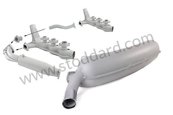 99A000594543 - COMPLETE EXHAUST KIT AS ORIGINALLY FITTED for Porsche 911 84-86 &bull; 1984 &bull; 3.2 &bull; Coupe &bull; Manual Gearbox, 5 Speed