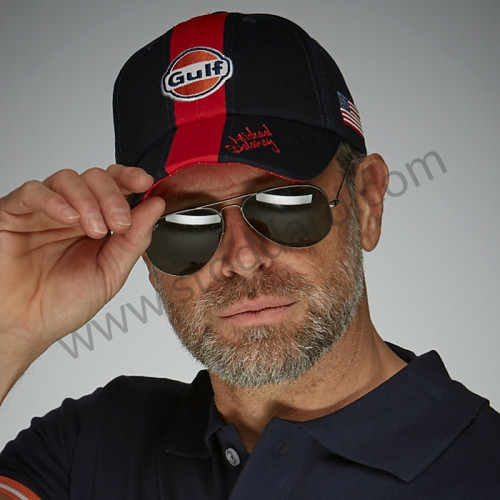 99A001000956 - GULF X M. DELANEY CAP NAVY BLUE for Porsche 