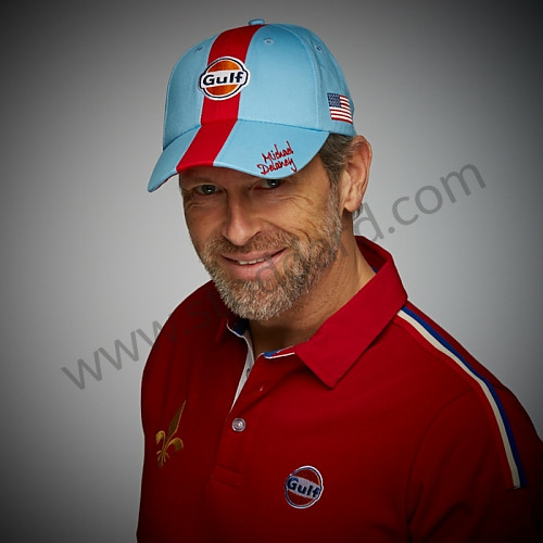 99A001000976 - GULF X M. DELANEY BLUE CAP for Porsche 