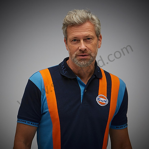 99A001001342 - GULF RACING TEAM POLO NAVY BLUE for Porsche 