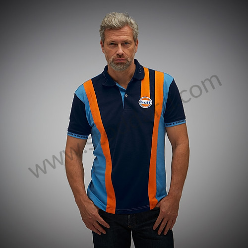 99A001001343 - GULF RACING TEAM POLO NAVY BLUE for Porsche 
