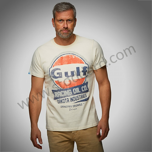 99A001001588 - OIL RACING T-SHIRT GULF - CREAM for Porsche 