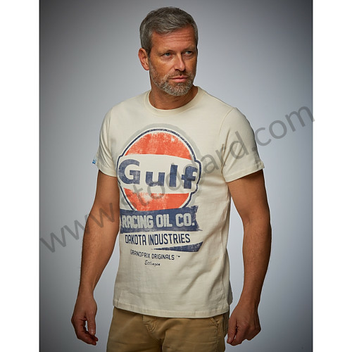 99A001001588 - OIL RACING T-SHIRT GULF - CREAM for Porsche 