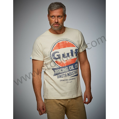 99A001001588 - OIL RACING T-SHIRT GULF - CREAM for Porsche 
