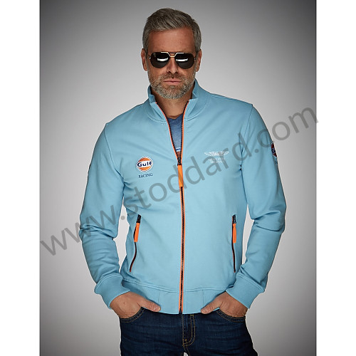 99A001001783 - SWEATSHIRT ZIP GULF SMART RACING - BLUE for Porsche 